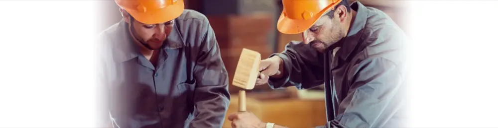 Workers on a manufacturing floor